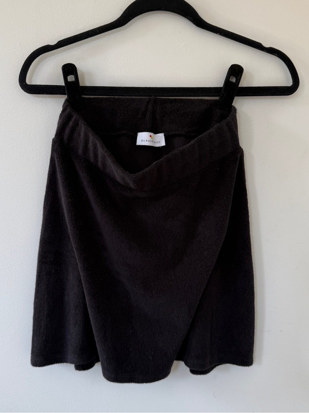 Gil Rodriguez Black Flared Terry Skirt